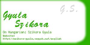 gyula szikora business card